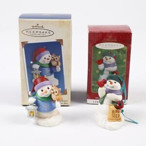Hallmark Keepsake Collectors Series Snow Buddies Snowman Christmas Ornaments